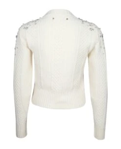 Golden Goose Cropped Wool Sweater With Crystals -Femme Mode Shop 003b5540f82f3c3baa56bb621762b79b