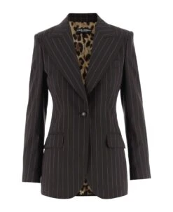 Dolce & Gabbana Stretch Wool Pinstripe Jacket