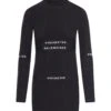 Balenciaga Patched Brief Dress Soft Cotton Jersey