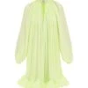 Lanvin Short Ruffled Dress In Charmeuse -Femme Mode Shop 09d0e5df8e5f59a692f4343a4422177f