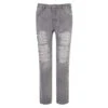 ERMANNO SCERVINO Grey Jeans With Abrasions And Rhinestones 1 ERMANNO SCERVINO Grey Jeans With Abrasions And Rhinestones -Femme Mode Shop 0aa93896a9e12e293f57980c0254d186