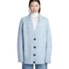 Maison Margiela Cardigan In Cyan Wool -Femme Mode Shop 0b7b0bf29a1e0e5af5aa22149a921372