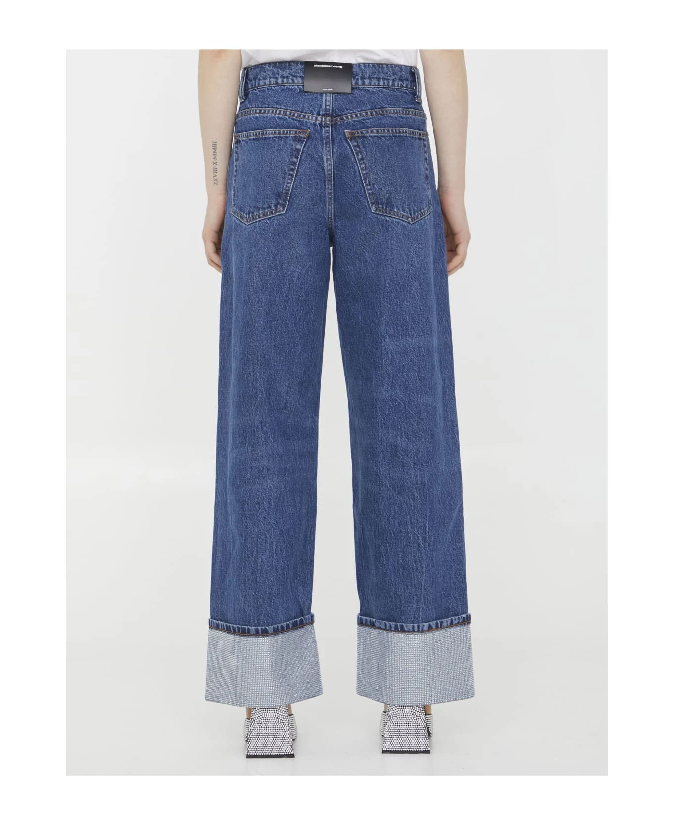 ALEXANDER WANG Denim Jeans With Crystals 6 ALEXANDER WANG Denim Jeans With Crystals - Image 4