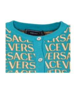 Knitted Versace Allover Cropped Cardigan -Femme Mode Shop 0c62e751fd13169d34da22ecc3f9ffd3