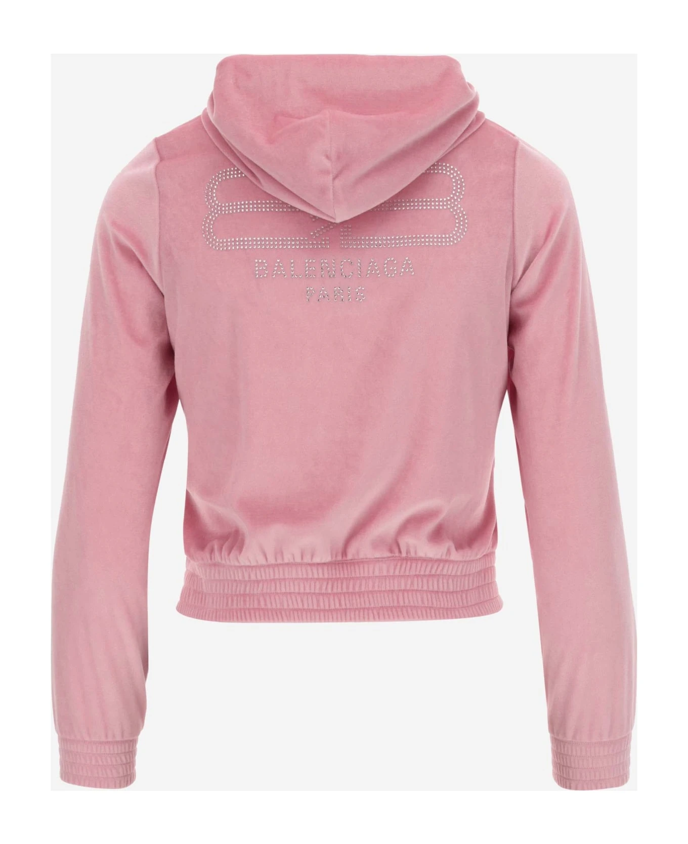 Balenciaga Bb Paris Zip-up Sweatshirt With Rhinestones 4 Balenciaga Bb Paris Zip-up Sweatshirt With Rhinestones - Image 2