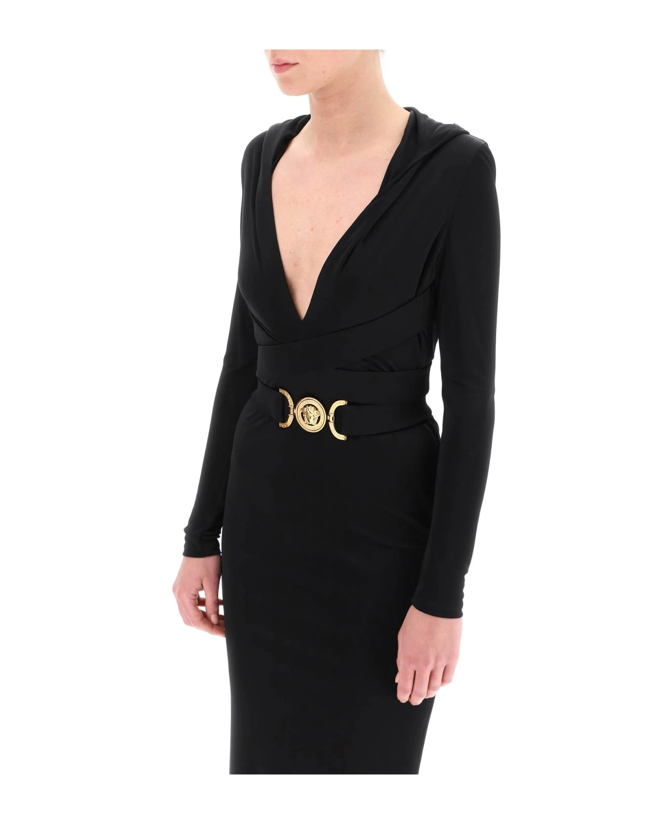 Versace 'medusa Biggie' Hooded Jersey Dress 6 Versace 'medusa Biggie' Hooded Jersey Dress - Image 4