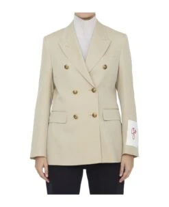 Golden Goose Double-breasted Beige Jacket