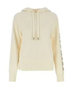 Max Mara Ivory Wool Blend Ananas Sweater