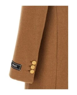 Versace Long Single-breasted Coat -Femme Mode Shop 1378a099ec3e1c14600efb892225435b