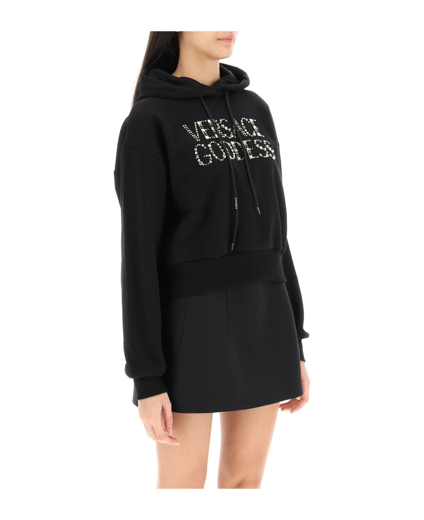 Versace Studded Logo Hoodie 4 Versace Studded Logo Hoodie - Image 2