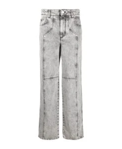 Light Grey Cotton Denim Jeans
