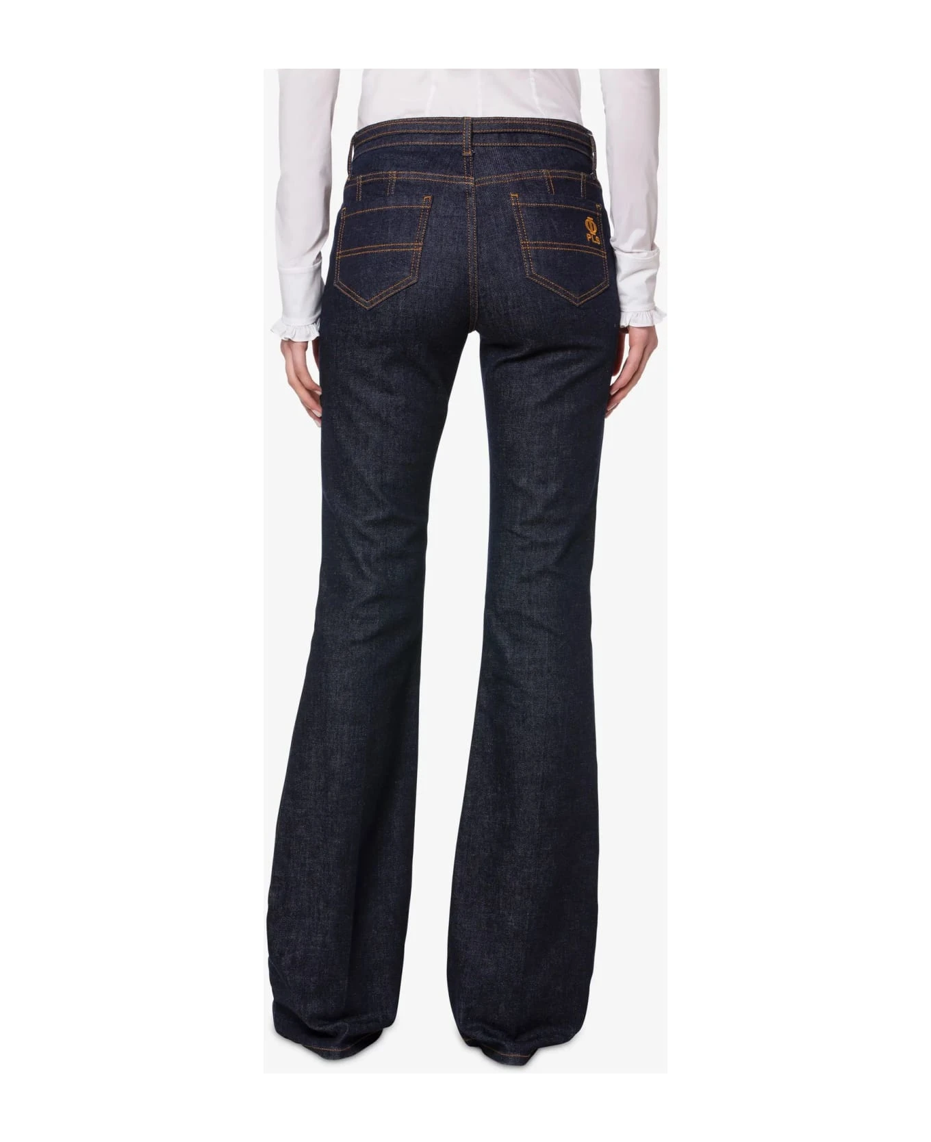 Philosophy Di Lorenzo Serafini Flare Trousers In Soft Stretch Blue Denim 4 Philosophy Di Lorenzo Serafini Flare Trousers In Soft Stretch Blue Denim - Image 2