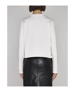 FENDI Logo And Ff Reversible Cotton Sweatshirt -Femme Mode Shop 16c37935e7750e23323018edea0a68b0