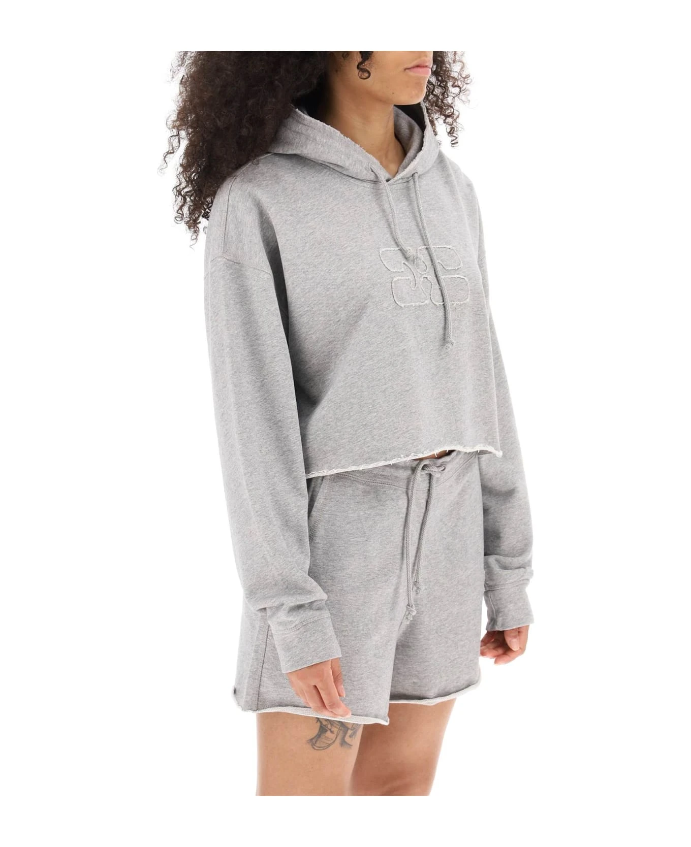 Ganni Isoli Cropped Hoodie 4 Ganni Isoli Cropped Hoodie - Image 2