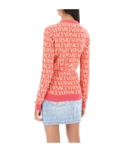 'versace Allover' Crew-neck Sweater -Femme Mode Shop 1a4dffd081ddd2c4a6ace4925ad92b69