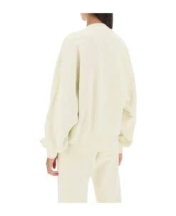 Off-White Crew-neck Sweatshirt With Flocked Logo -Femme Mode Shop 1b24ace3788dc4af8f40802dbade08d8