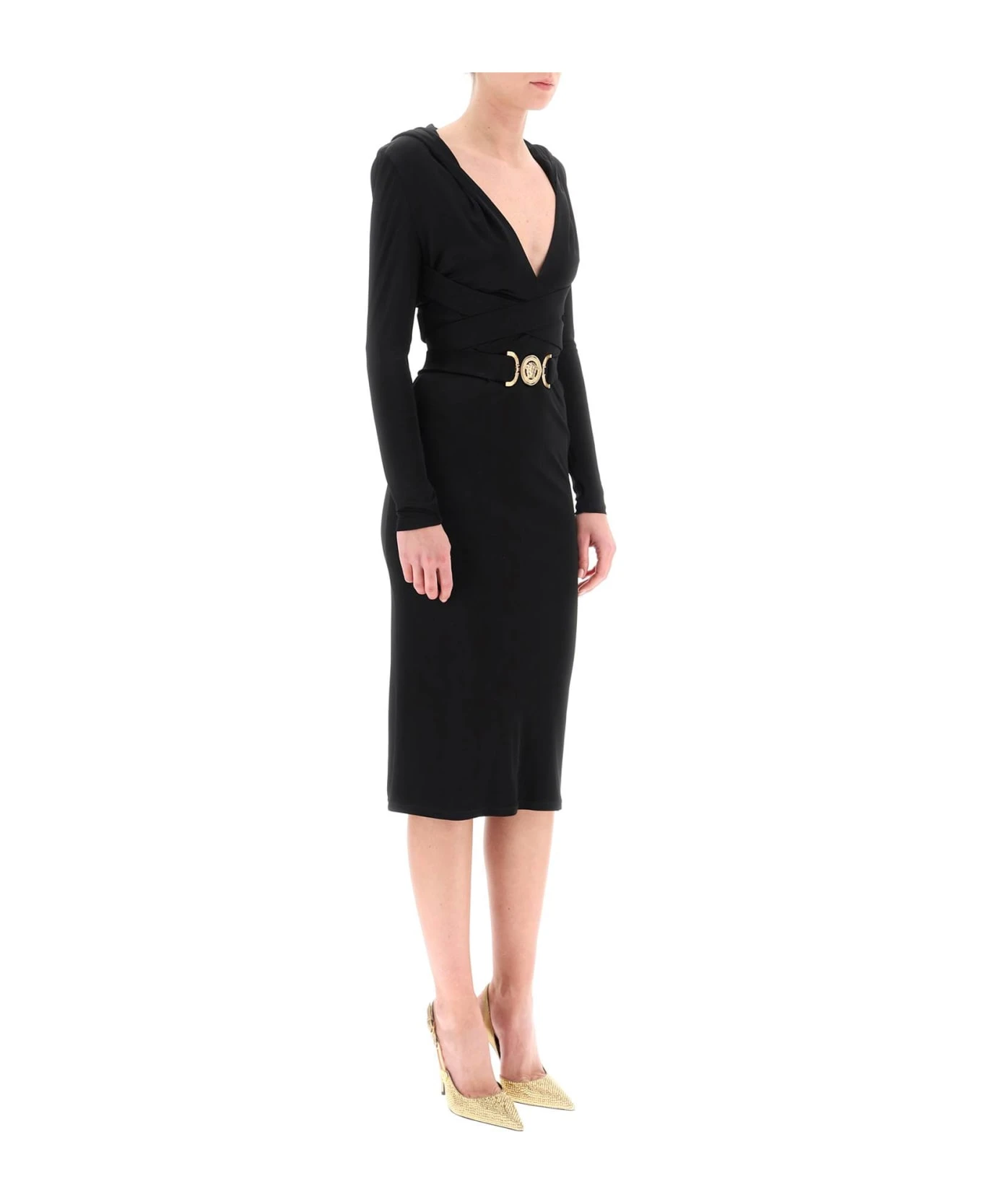 Versace 'medusa Biggie' Hooded Jersey Dress 4 Versace 'medusa Biggie' Hooded Jersey Dress - Image 2