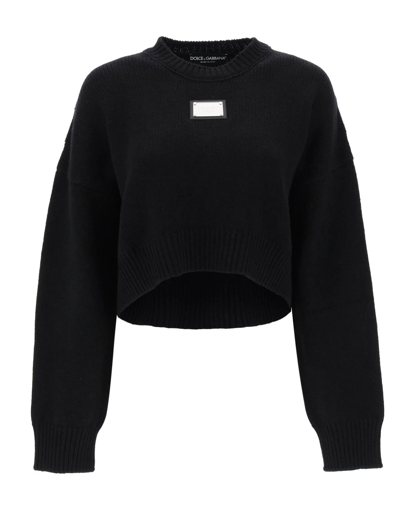 Dolce & Gabbana Logo Plaque Cropped Sweater 3 Dolce & Gabbana Logo Plaque Cropped Sweater
