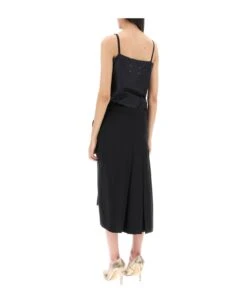 Maison Margiela Dual Material Midi Dress -Femme Mode Shop 20feda35910ec9f97204c17afaa060a7