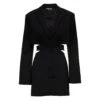 'le Robe Bari' Black Blazer Mini Dress With Cut-out Detail In Wool Woman Jacquemus 2 'le Robe Bari' Black Blazer Mini Dress With Cut-out Detail In Wool Woman Jacquemus -Femme Mode Shop 24ad5fe9eb3b3c3ad46cd7a782269deb