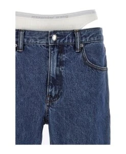 ALEXANDER WANG Slip Insert Jeans -Femme Mode Shop 26d160c90cbf40f57d3fa90f268db457