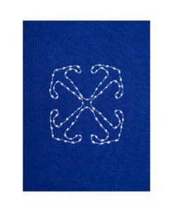 Off-White Embr Mini Arrow Crop Hoodie Blue White -Femme Mode Shop 2958020e61e981f6b66a6fd9274b0d6f