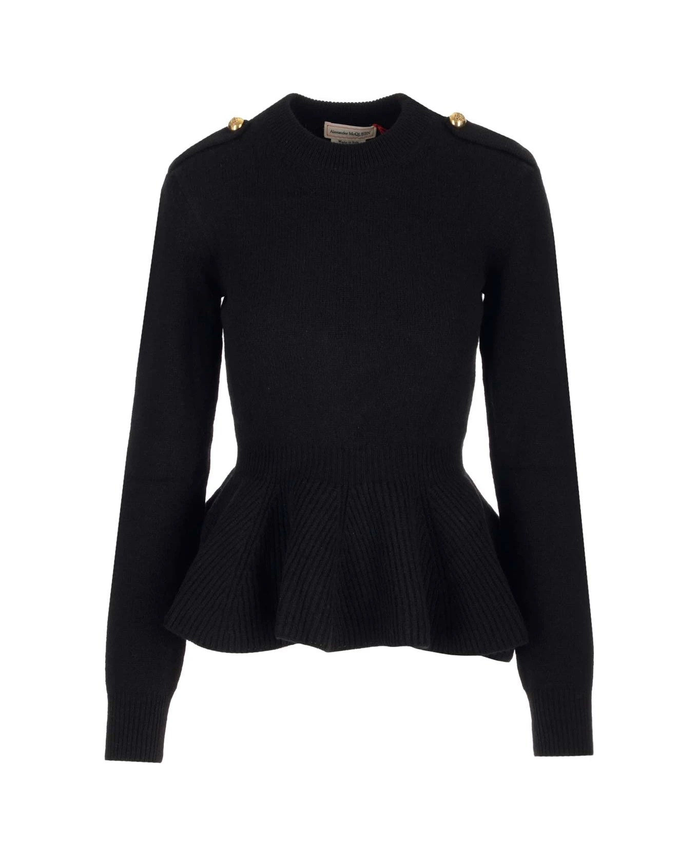 Alexander McQueen Wool Peplum Sweater 3 Alexander McQueen Wool Peplum Sweater