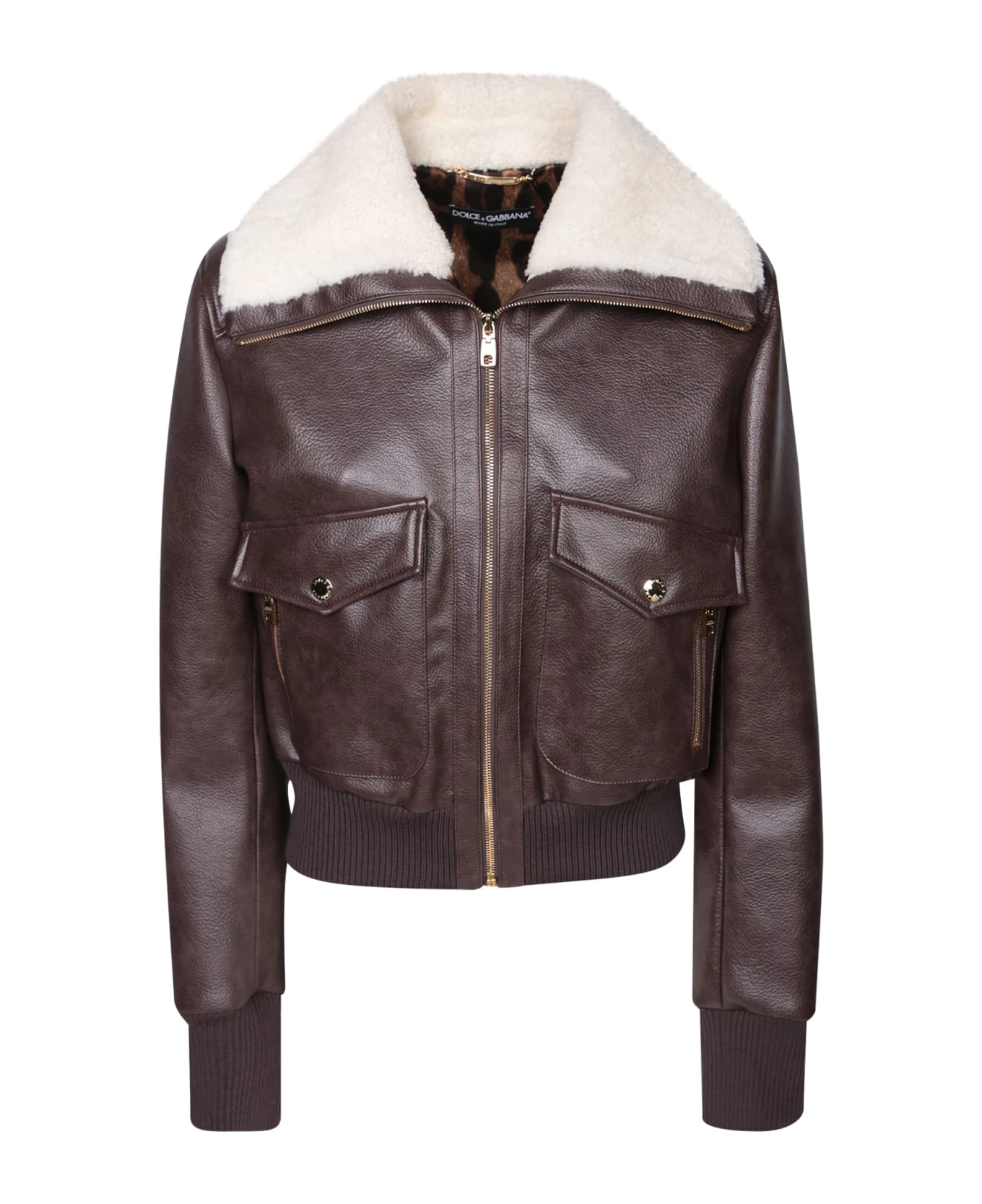 Dolce & Gabbana Faux Leather And Sheepskin Jacket 3 Dolce & Gabbana Faux Leather And Sheepskin Jacket