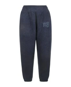 ALEXANDER WANG Glitter Essential Terry Track Pants