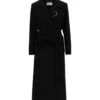Chloé Gabardine Long Coat With Brooch Detail -Femme Mode Shop 38ff39296897338da646b7899ff9e5f9