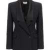 Alexander McQueen Double-breasted Blazer With Satin Details 2 Alexander McQueen Double-breasted Blazer With Satin Details -Femme Mode Shop 396616c3fa60ae84535fb3330613ef98