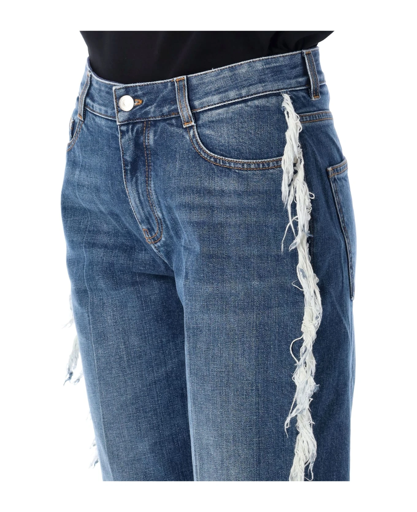 STELLA MCCARTNEY Fringed Straight Leg Jeans 7 STELLA MCCARTNEY Fringed Straight Leg Jeans - Image 5