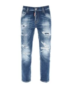 DSQUARED2 Medium Slash Wash Cool Girl Cropped Jeans