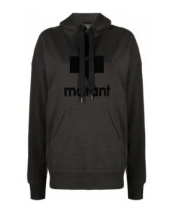 Faded Black Cotton-blend Hoodie