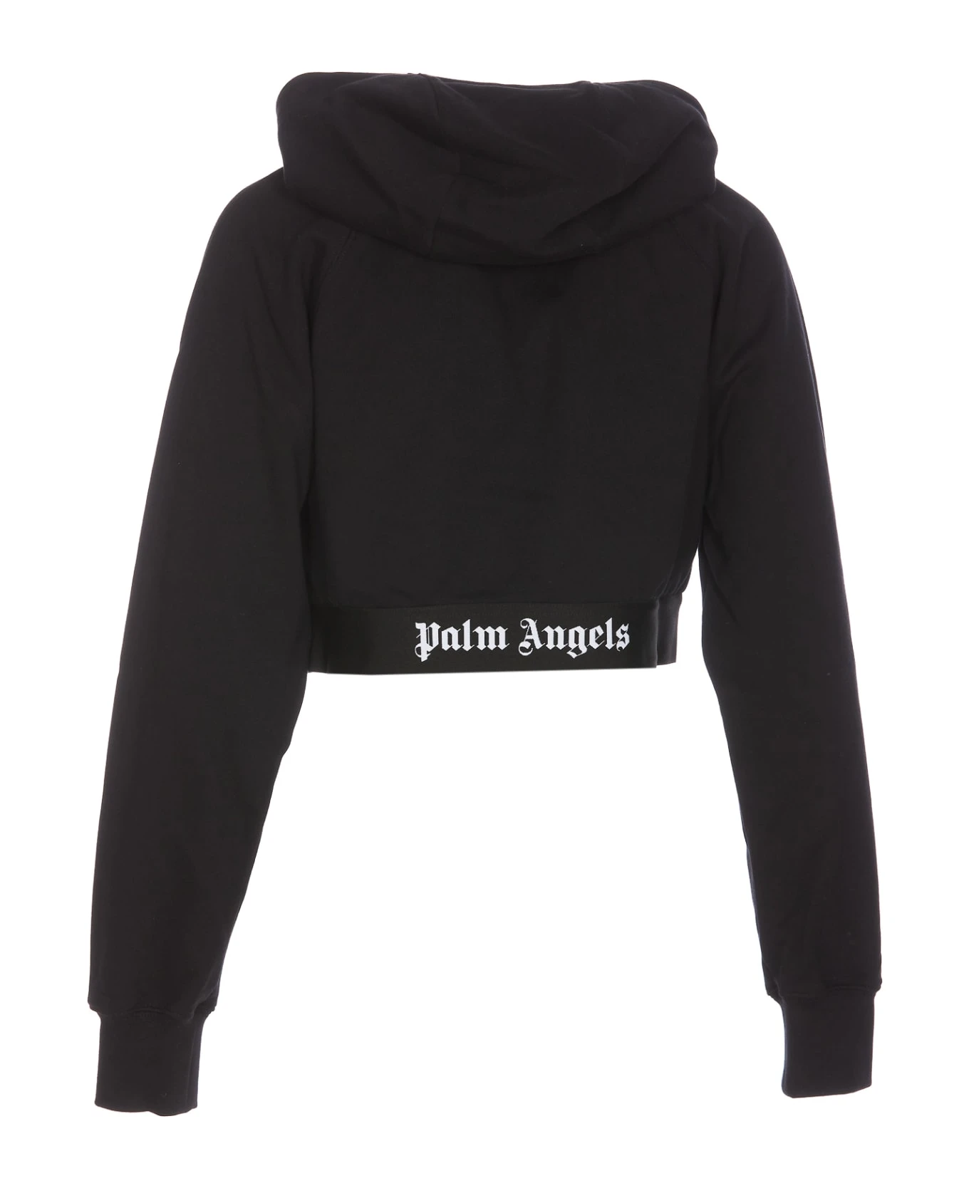 Palm Angels Logo Cropped Zip Hoodie 4 Palm Angels Logo Cropped Zip Hoodie - Image 2