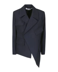 Comme Des Garcons Asymmetric-hem Long Sleeved Jacket