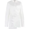 Off-White Cotton Shirtdress -Femme Mode Shop 44cca1c846156ac3824ccb98cf4c07ac