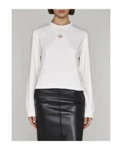 FENDI Logo And Ff Reversible Cotton Sweatshirt -Femme Mode Shop 4f489c6c4bbc785243bd77c6a7b740f7