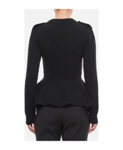 Alexander McQueen Peplum Ruched Jumper -Femme Mode Shop 515b60dc97bd77e8e54d53274c5feb87