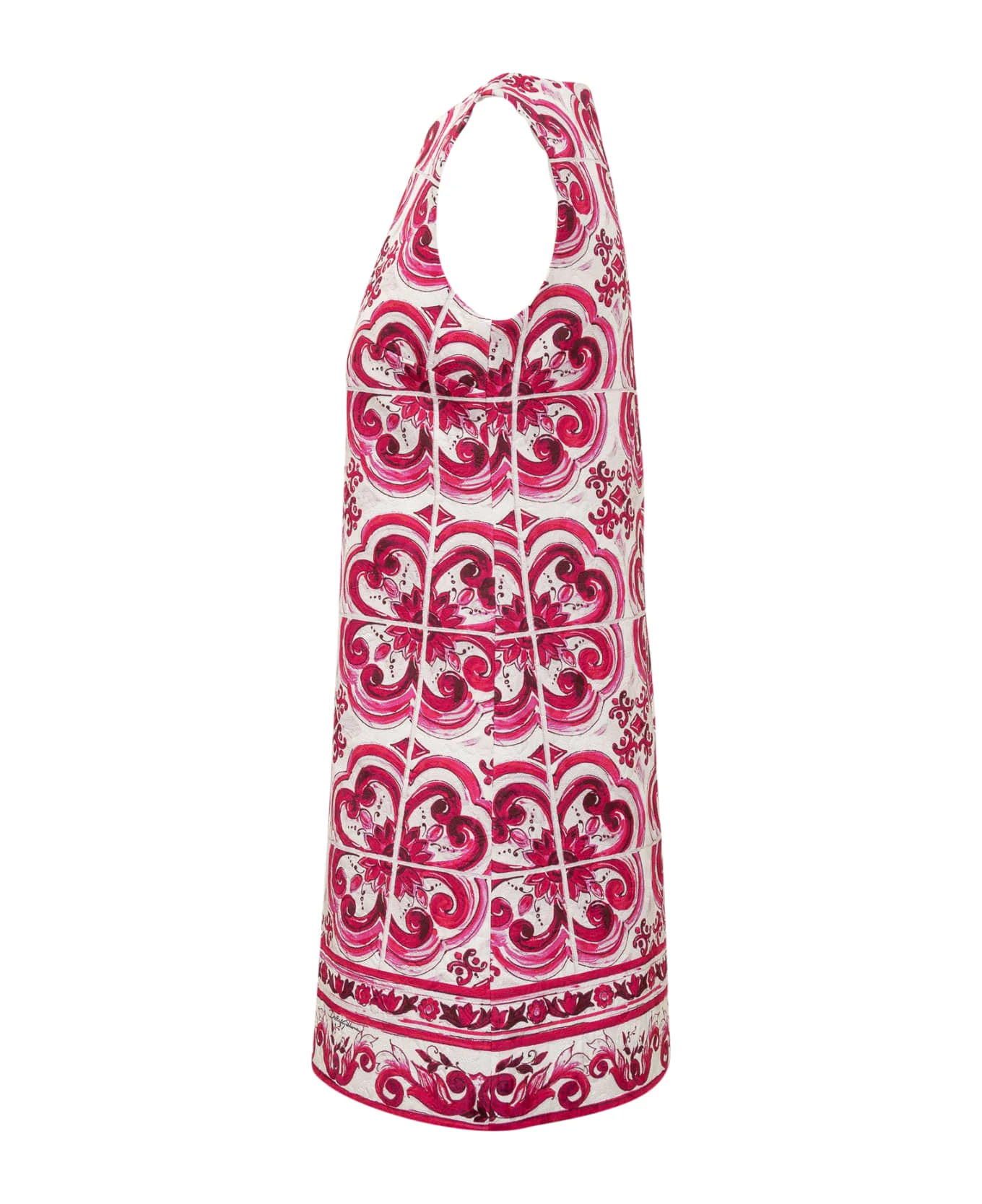 Dolce & Gabbana Short Dress In Brocade Majolica Print 5 Dolce & Gabbana Short Dress In Brocade Majolica Print - Image 3