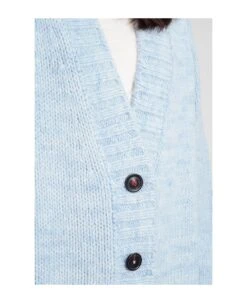 Maison Margiela Cardigan In Cyan Wool -Femme Mode Shop 535b1671eb5dce493c1b082341e1731a