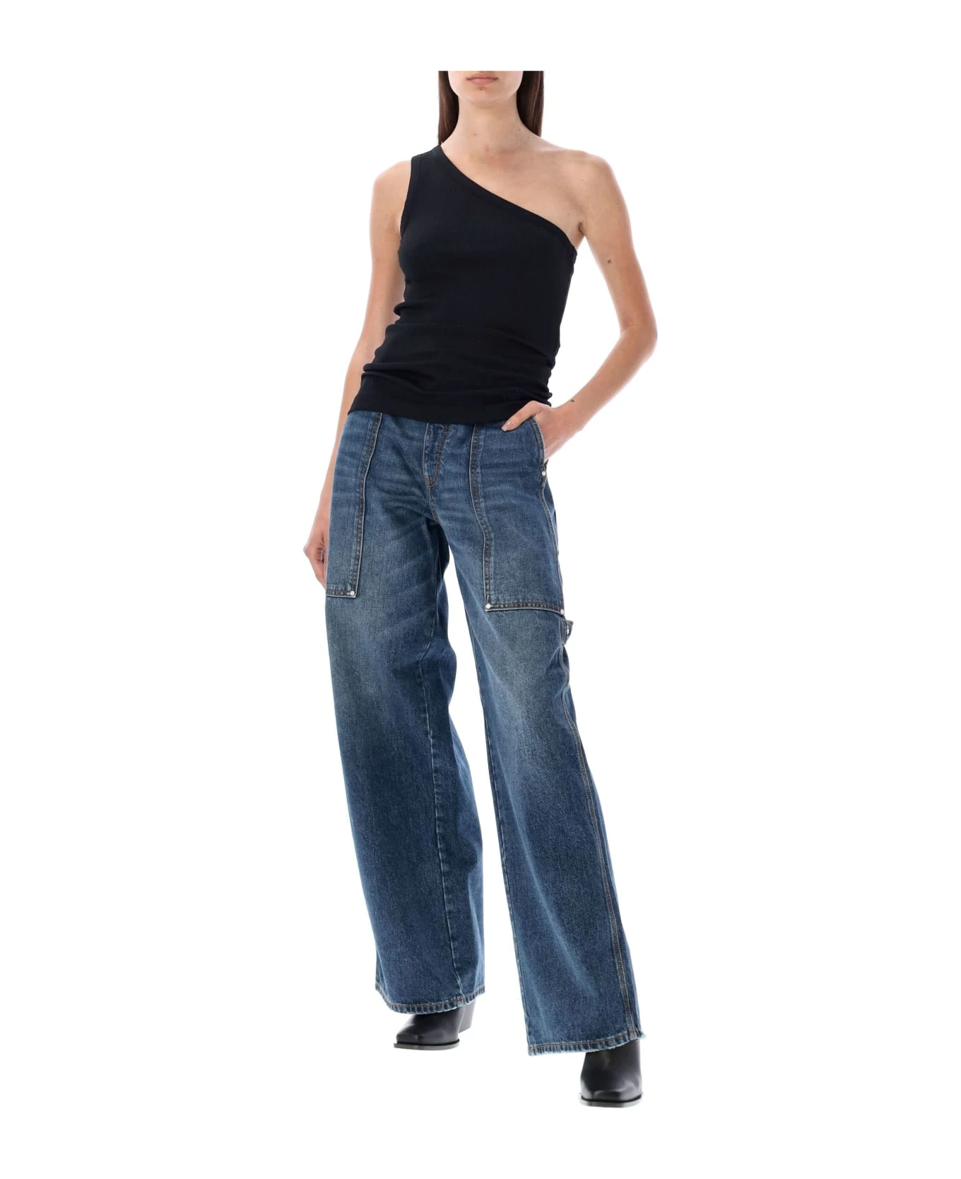 STELLA MCCARTNEY Dark Blue Vintage Cargo Denim Jeans 6 STELLA MCCARTNEY Dark Blue Vintage Cargo Denim Jeans - Image 4