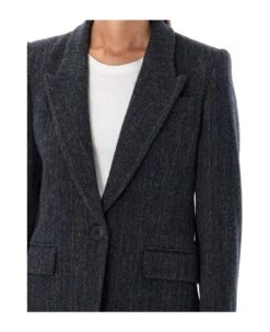 Wingle-breasted Long Sleeved Blazer -Femme Mode Shop 563cf3879931bf9470debee2fa5f8c17