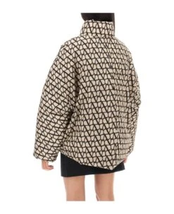 Valentino Toile Iconographe High Neck Puffer Jacket -Femme Mode Shop 57b7a8992aa018f43b84db3fa69d6baa