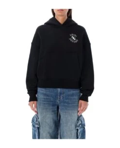 Amiri Logo Printed Sleeved Hoodie