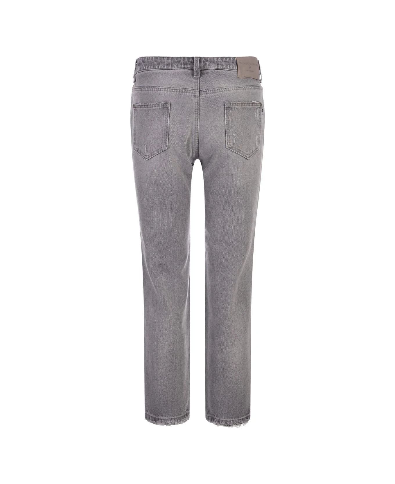 ERMANNO SCERVINO Grey Jeans With Abrasions And Rhinestones 4 ERMANNO SCERVINO Grey Jeans With Abrasions And Rhinestones - Image 2