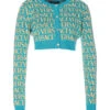 Knitted Versace Allover Cropped Cardigan -Femme Mode Shop 5a2019f2af1dafc3412257a3c6193cda