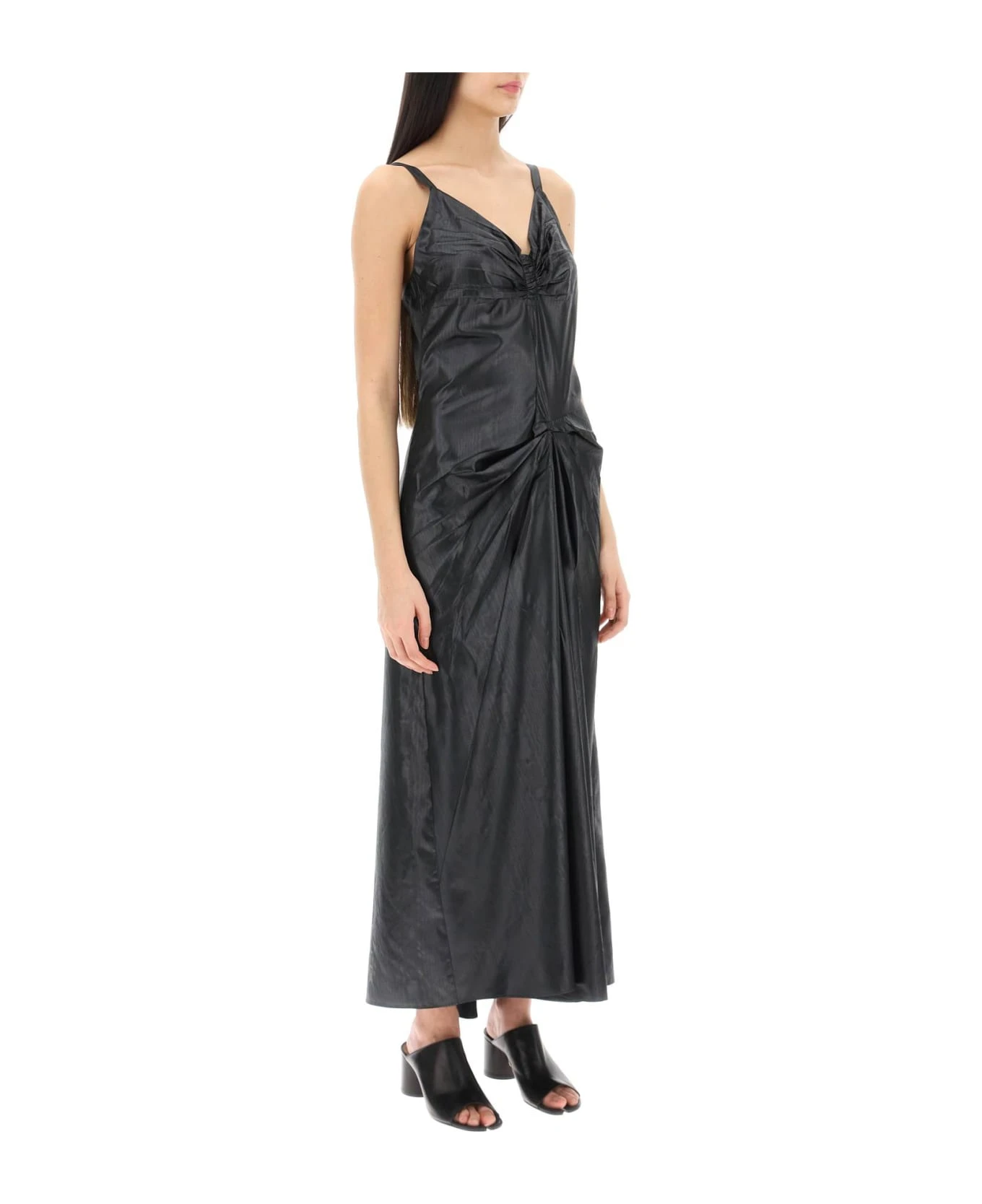 Maison Margiela Long Dress In Poly Moiré 4 Maison Margiela Long Dress In Poly Moiré - Image 2