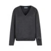 Prada V-neck Triangle Pocket Sleeved Knitted Jumper -Femme Mode Shop 5e1db42b1940fc77a279a737ead40ee4