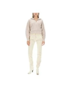 Benny Half-zipped Knitted Jumper -Femme Mode Shop 612e63c682a8c5be56db31c396ee105a